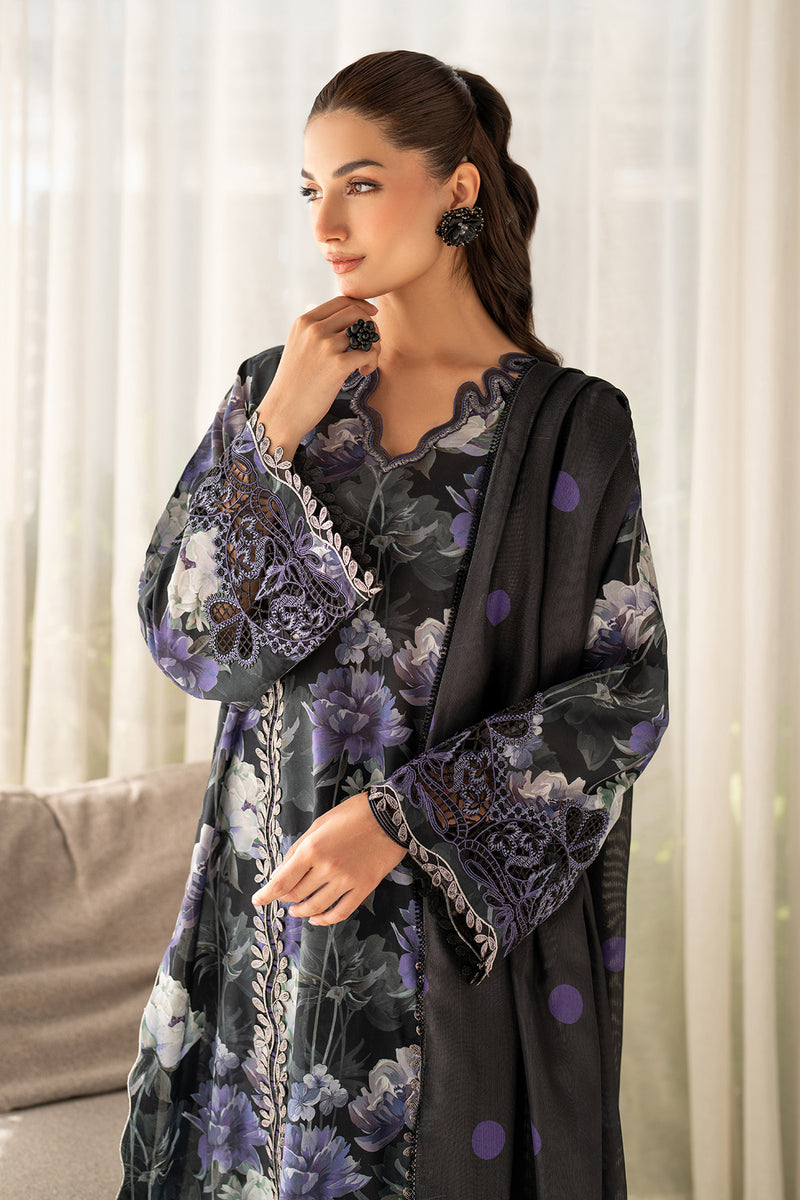 3 PC - LAWN EMBROIDRED SUIT - HE12