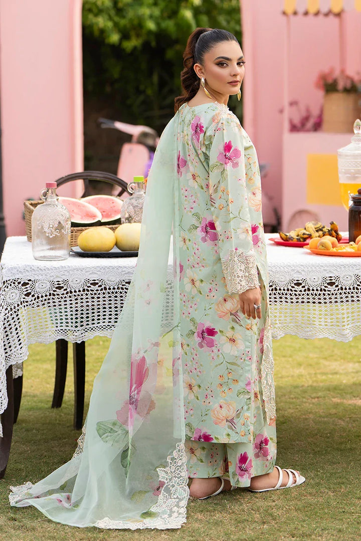 3 PC - LAWN EMBROIDRED SUIT - HE01