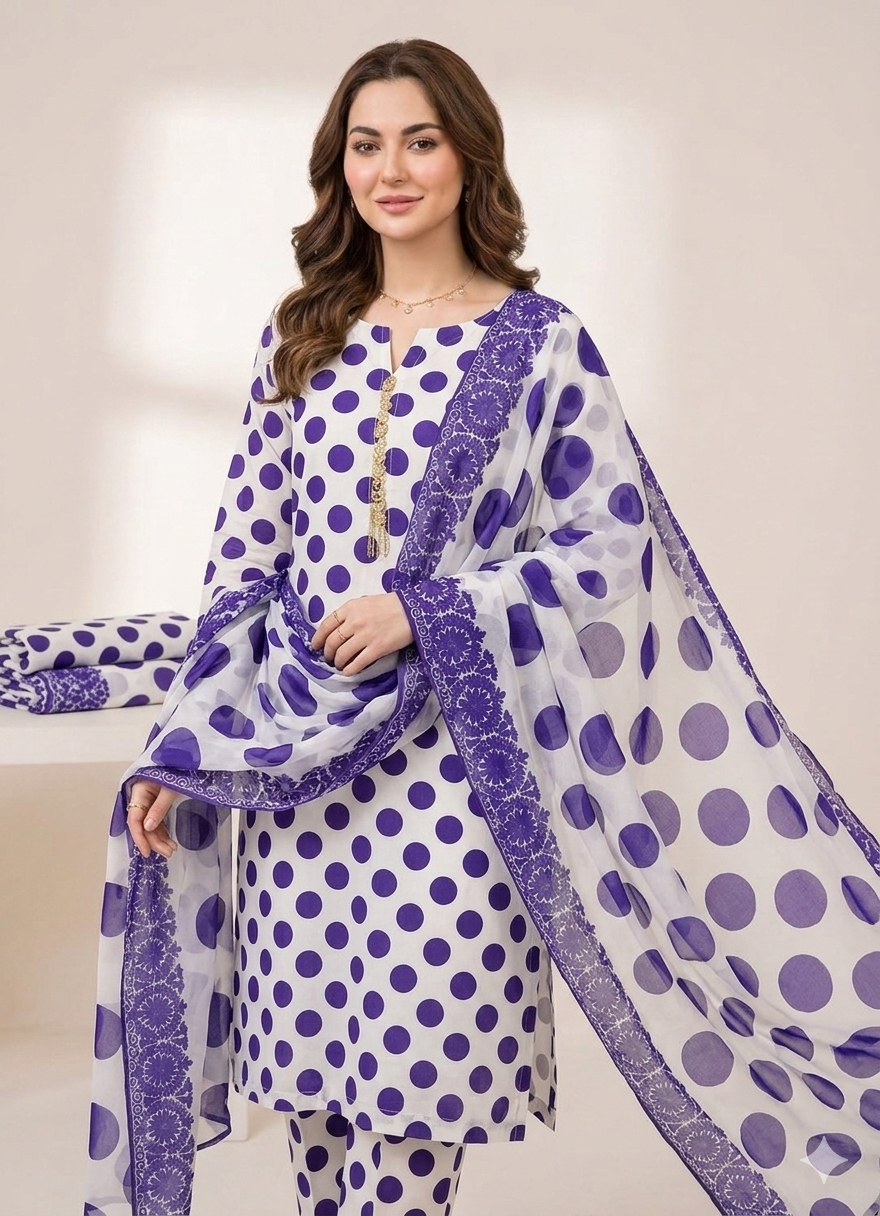 3 PC - SWISS LAWN DIGITAL PRINTED - AR05