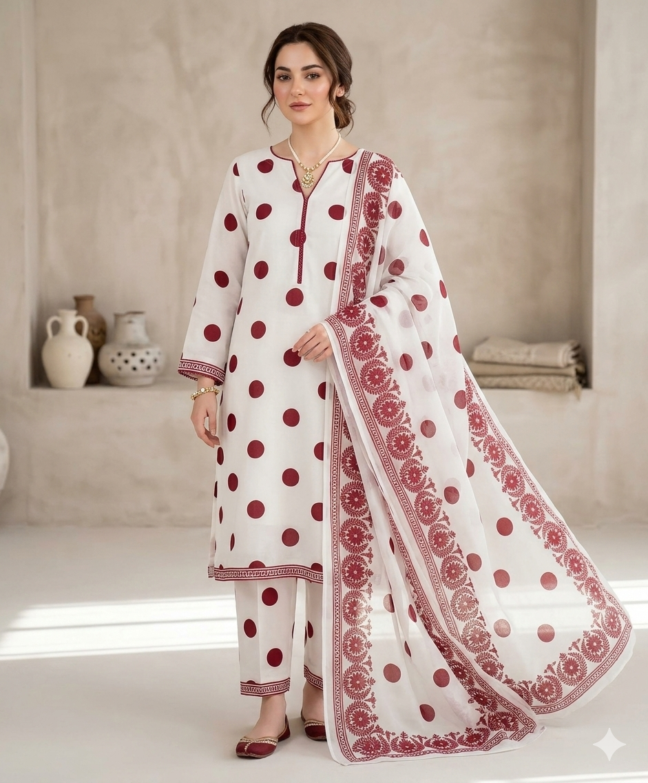 3 PC - SWISS LAWN DIGITAL PRINTED - AR01